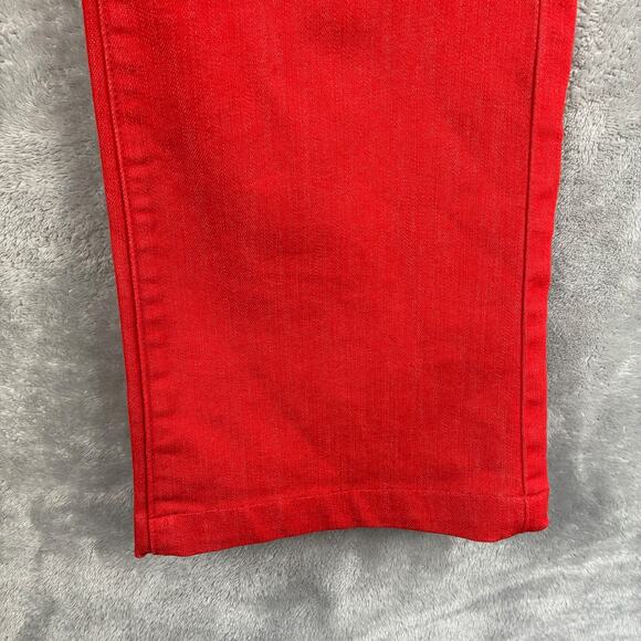 VTG Paper Denim and Cloth Jeans Jayne Wide Leg Mid Rise 27 Chili Red Designer - Picture 6 of 16
